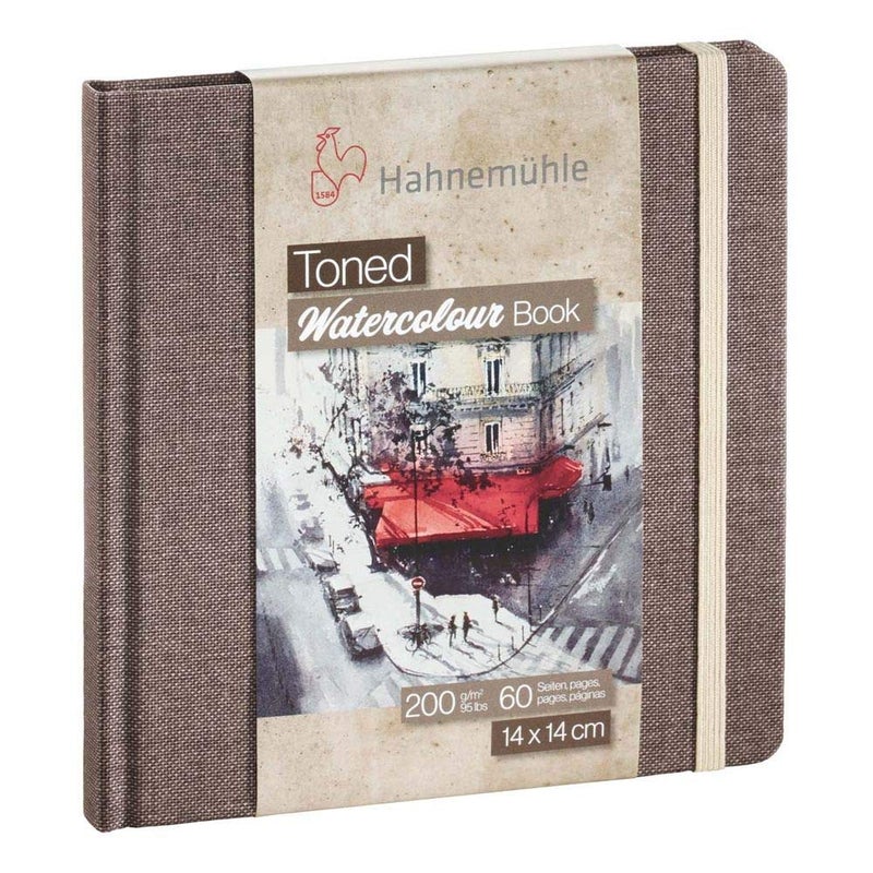 HahnemÃ¼hle ورق مائي مصقول 200غ/م² بيج، دفتر مائي، 14x14 سم، 30 ورقة - Image 1